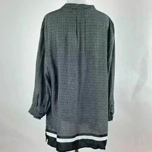 Cynthia Rowley top size 1X striped 3/4 sleeve - Picture 5 of 8
